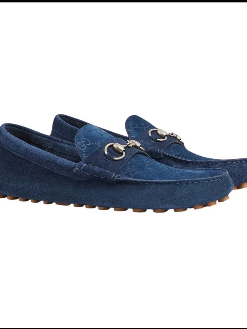 NWT Gucci Suede Horsebit Loafers in Navy Blue - Picture 3 of 8